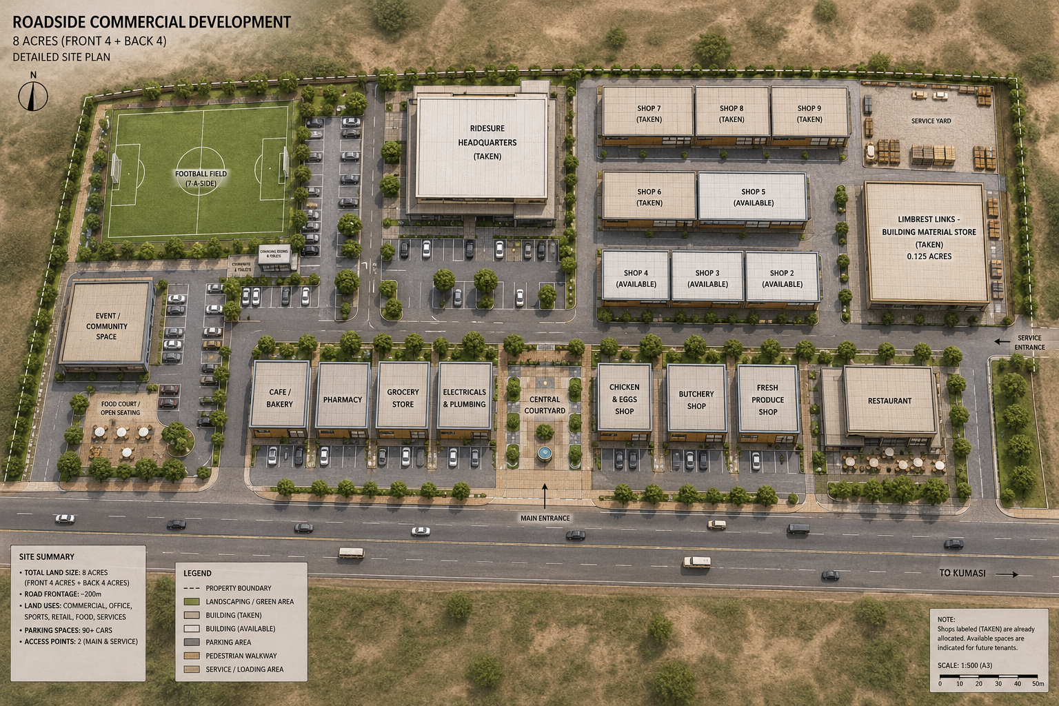 Berry Boulevard site plan — Phase One